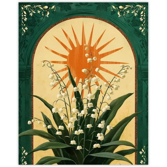 1 Pc Wall Art Print Retro Boho Floral Wall Decor Poster Wall Decorations