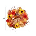 thumbnail image 3 of VerPetridure Thanksgiving Wreath for Front Door Fall Wreath Fall Decorative Wreath with Lights for Thanksgiving Decorations Indoor Outdoor Farmhouse Party Supplies, 3 of 6
