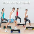 thumbnail image 2 of Fitvids 18" Workout Aerobic Stepper Platform with Adjustable Risers, Black/Gray, 2 of 6