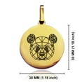 thumbnail image 2 of Stainless Steel Geometric Polygon Panda Animal Round Medallion Pendant Necklace, 2 of 3