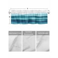 thumbnail image 4 of Valances for Windows Teal Blue Rod Pocket Cafe Window Treatments Valance Curtains for Kitchen Bathroom Laundry Basement Windows 42"x18", 4 of 9