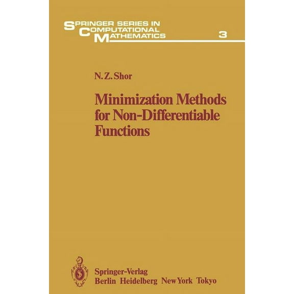 Springer Computational Mathematics Minimization Methods for Non-Differentiable Functions, Book 3, (Paperback)