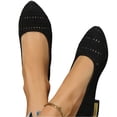 thumbnail image 7 of longantii Women's Flats Shoes Women Comfortable Woven Dress Shoes Black Pointed Toe Flats Ballet Mesh Knit Flat Dressy Slip on Business Casual Shoes for Women, 7 of 7