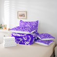 thumbnail image 5 of Manfei Purple Damask Flower Twin Bedding Sets 7-Piece, Tribal Hippie Mandala Bedding Comforter Set, Teen Adult Female Man Reversible Sheet Sets, Lightweight Room Decor, 5 of 7