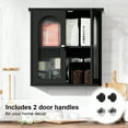 thumbnail image 3 of Wooden Medicine Cabinet Organizer Storage Shelf Doors Bathroom Wall Mount, 3 of 7