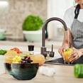 thumbnail image 4 of Self Rotating Berry Bowl, 5.91x3.27 Inch Ceramic Swirling Berry Washing Bowl, Self Spinning Vortex Fruit Washer for Berries, Food Washing Supplies, Quick Drain Food Washing Supplies, Dark Gray, 4 of 5