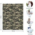 thumbnail image 4 of Green Brown Camo Classic Shapes Pattern Blanket,Comfortable Soft Flannel Throw Blanket,All Season,Warm Lightweight Blankets for Sofa Bed Couch Living Room Chair,30"x40", 4 of 4