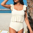 thumbnail image 2 of Blusas de Mujer Vestido Casual sin Mangas Monocolor Bikini Traje de Baño Empuje-Arriba Acolchado Traje de Baño Blusa Conjuntos para la Piscina Y el Mar, 2 of 7