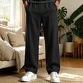 thumbnail image 2 of Dagugfen Men's Sweatpants Drawstring Elastic Waisted Full Length Straight Leg Loose Fitted Casual Pants with Pockets(XXXL,Black), 2 of 8