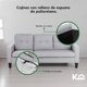 thumbnail image 5 of Sillón Sala Esquinera Izquierda Reversible KingsHouse Madera Tapizado Poliéster Sofá Minimalista Gris Estandar, 5 of 8