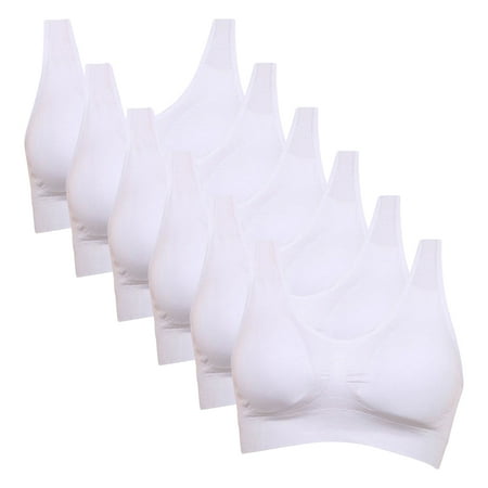 

Valcatch Women s Comfortable Bras with Removable Pads 6Pack / S-3XL