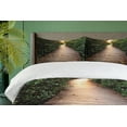 thumbnail image 4 of Ambesonne Autumn Duvet Cover Set, Mangrove Forest Sunlight, 2-Calking, Brown Green Yellow, 4 of 7