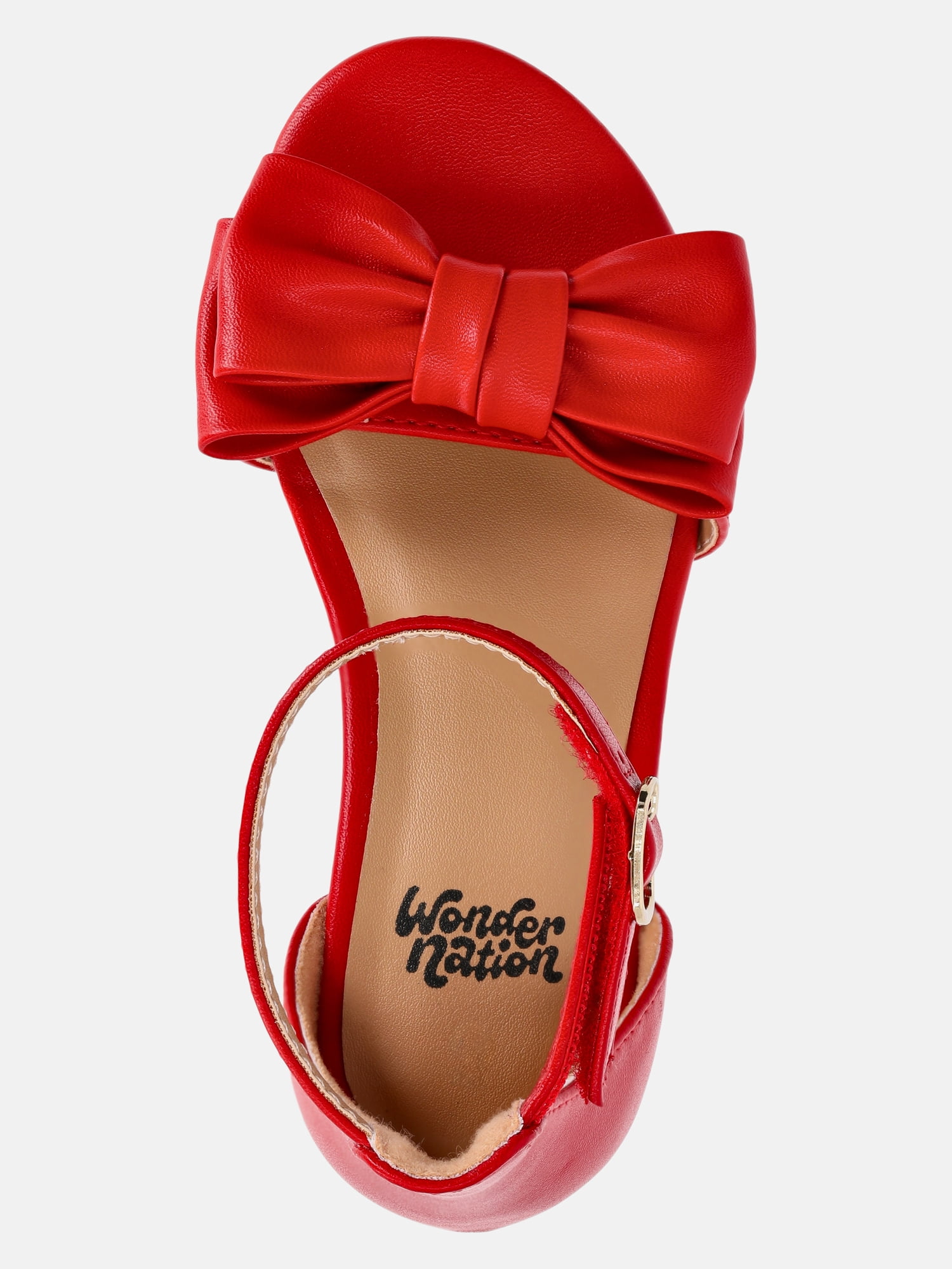 Wonder Nation Toddler Girls Dress Heels with Front Bow