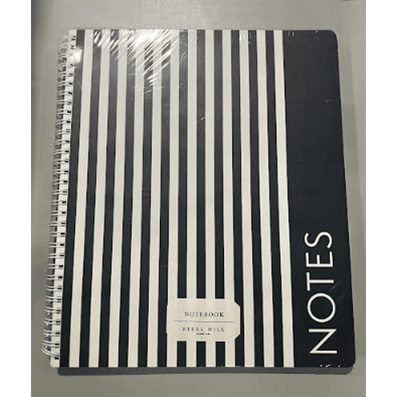 Open Box STEEL MILL AND CO STEEL MILL & CO CUTE TEAL MINI SPIRAL NOTEBOOK - BLACK/WHITE