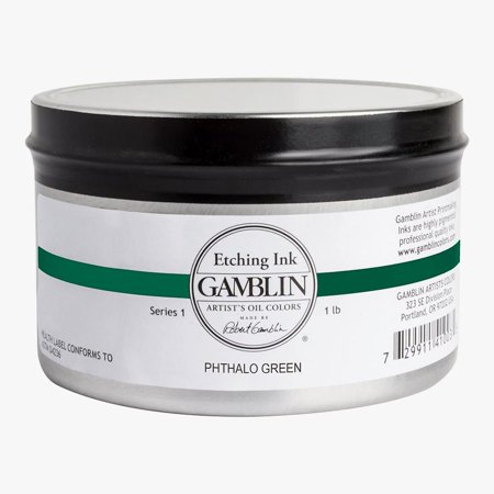 Gamblin Etching Ink - Phthalo Green, 1 lb