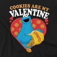 thumbnail image 2 of Sesame Street Cookies are my Valentine Unisex Adult Tall T Shirt (2X-Large) Black, 2 of 3