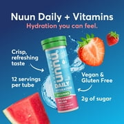 Nuun Hydration Vitamins +Caffeine Electrolyte Drink Tablets, Mixed Flavor, 4 - 10 Count Tubes
