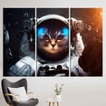 thumbnail image 2 of Boys Room Wall Decor, Printed Canvas, Canvas, Wall Decor, Animal Canvas, Space Canvas Decor, Abstract Cat Canvas Print, Abstract Canvas Print, Canvas Wall Decor - 3P-Rolled Canvas, 2 of 9