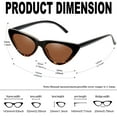 thumbnail image 5 of KANASTAL Polarized Cat Eye Sunglasses for Women, Trendy Retro Narrow Pointy Cateye Womens Sun Glasses Brown UV400 Protection Party Sunglasses Amber, 5 of 7