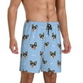 thumbnail image 2 of Balery Corgi Dog Pantalones cortos de pijama de punto de algodón para hombre con cinturilla y bolsillos-4X-Large, 2 of 6