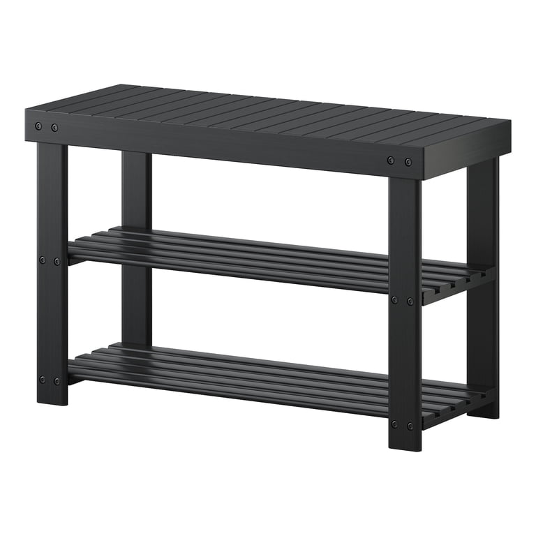 Concetta 27-In Bamboo Shoe Rack Bench, 3-Tier photo 7