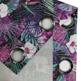 thumbnail image 4 of Ambesonne Floral Grommet Curtain, Cosmos Universe Bloom Starry, 50"x63", Fuchsia Purple Teal, 4 of 5