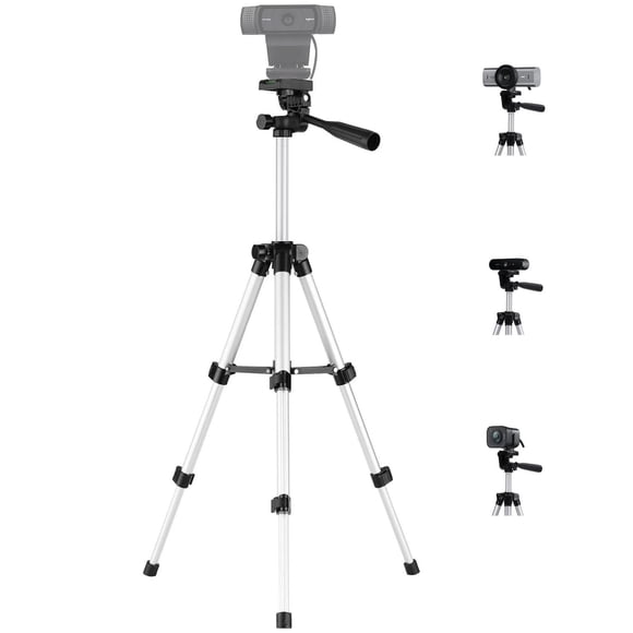 Trípode de Cámara Medium Logitech Plateado con Soporte para Webcam C930 C920 C615