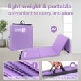 thumbnail image 4 of Gymnastics Mat 8'x2'x2" Foldable Tumbling Mats with Carrying Handles Four Fold Thick Exercise Mat for Home Aerobics Stretching Yoga, Purple, 4 of 8