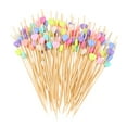 thumbnail image 1 of 100 Pcs 12 cm Cocktail Picks Creative Handmade Heart Shape Bead Appetizer Picks Fruit Toothpicks Party Supplies, 1 of 8