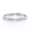 thumbnail image 1 of JeenMata Eternity - Moissanita de Forma Redonda de 0,5 Quilates - Alianza de Boda Infinity - Baño de Oro Blanco de 18 K sobre Plata, 1 of 6