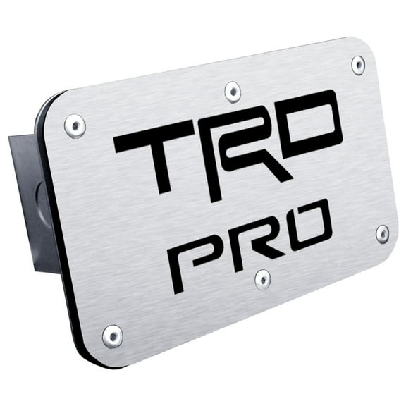 Toyota TRD Pro Logo Trailer Hitch Plug (Brushed Chrome)
