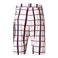 thumbnail image 5 of Pxiakgy mens shorts Men Casual Plaid Printed Business Mid Waist Stretch Drawstring Shorts With Pockets Men Casual Shorts Red + M, 5 of 6