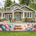 thumbnail image 5 of Happy Birthday Banner with Balloons and Stars Decors, Backdrop for Birthday Party Celebrations Photography Props Background Decorations, 5 of 7