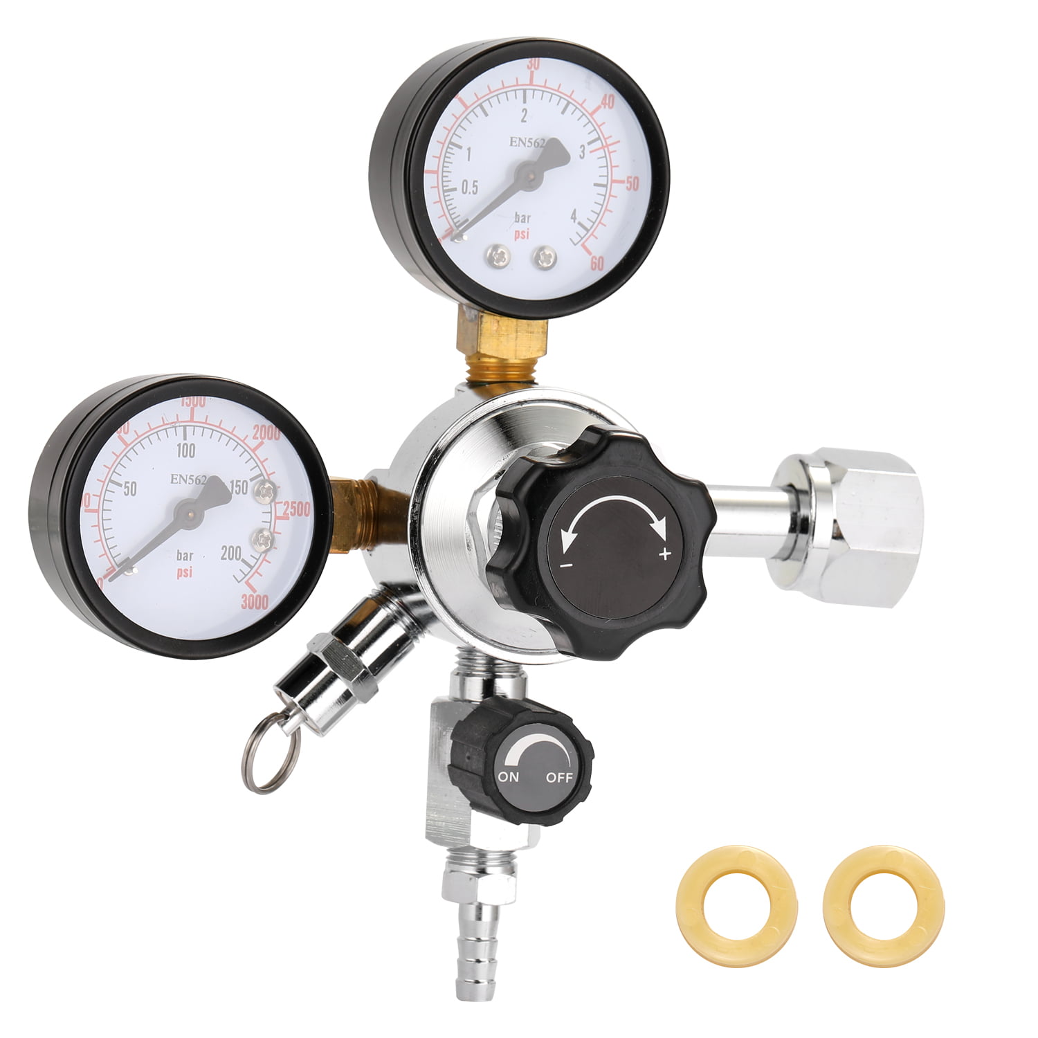 Co2 Pressure Regulator Gauge High Pressure 0-3000 PSI,Home brewing Equipment 