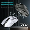 thumbnail image 6 of UHM Wireless Gaming Mouse with Lightweight Design/Screen Power Display/10000DPI/7 RGB Backlight/3 Mode USB-C/2.4G/Dual Bluetooth 5.3 Portable Rechargeable Gaming Mice for PC/Mac Computer White, 6 of 7