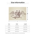 thumbnail image 5 of Honeii Cowboys Riding Horses print throw blanket, crafted from cozy cotton flannel, offers versatile home decor as a bedding suitable for all seasons.-50"x40", 5 of 6