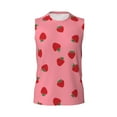 thumbnail image 6 of Lsque Strawberries Print Men's Cotton Blend Sleeveless Muscle Shirts (S-3XL)- Moisture Wicking, Odor Protection, UPF 30+,Small, 6 of 8