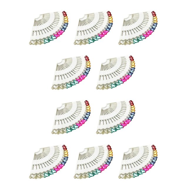 Injueey 18 Pieces/Set Embroidery Needle Heart Shape Dressmaking Professional Pin Replacement Random Reusable Stitching Color Cute 5.6 cm 10piezas