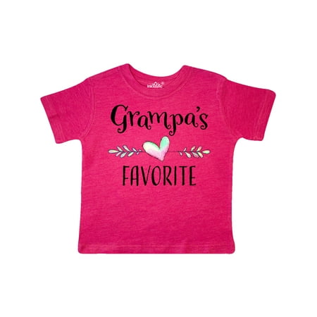 

Inktastic Grampas Favorite- Heart Grandchild Gift Toddler Boy or Toddler Girl T-Shirt