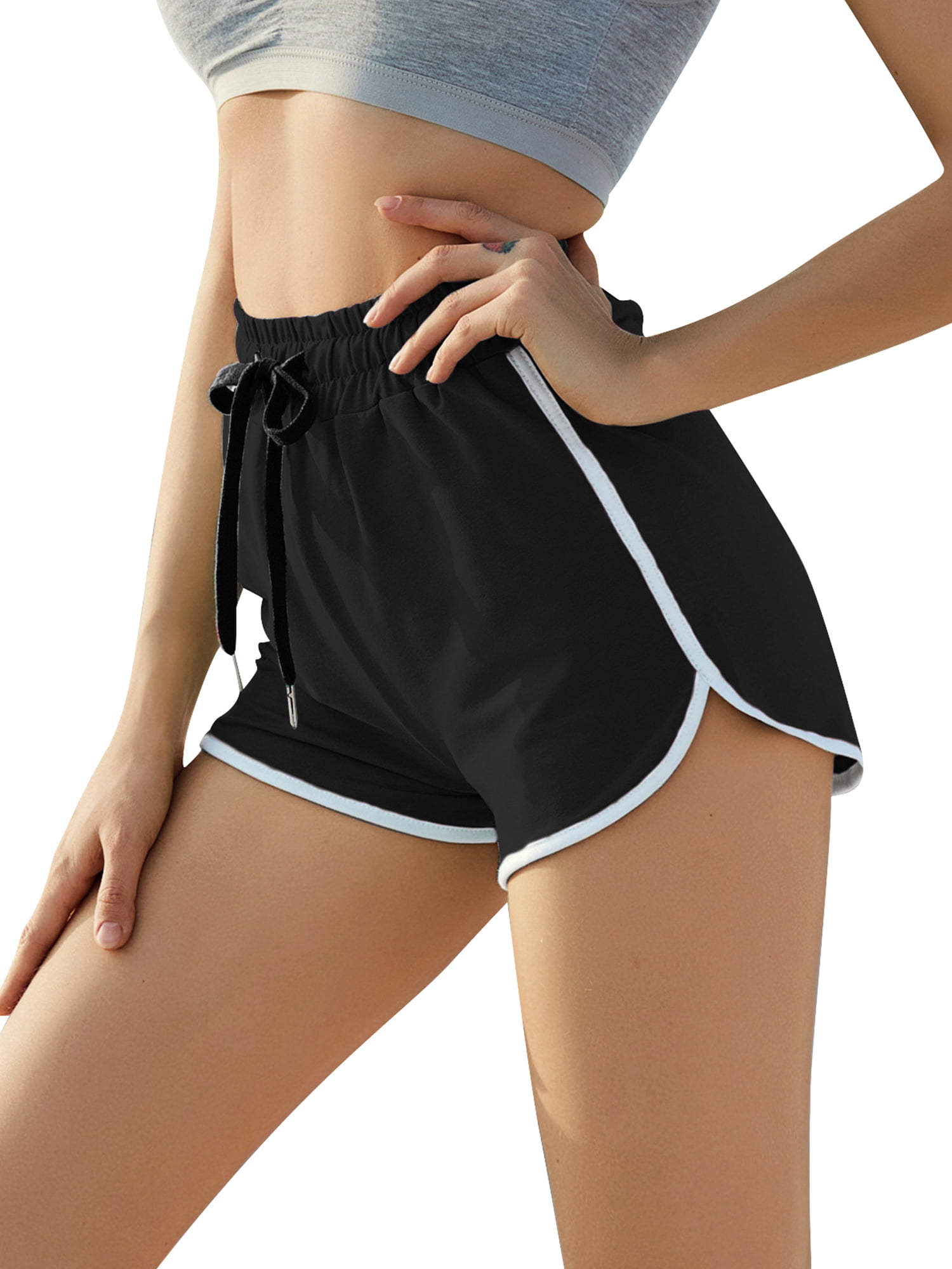 TIFENNY Running Yoga Pants for Women Elastic Force High Waist Gym Short Abdomen Control Training Shorts Sweatpants 