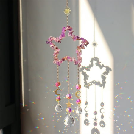 

GIFZES Wind Chime Pendant Sparkling Decorative Useful Rainbow Maker Hanging Wind Chime