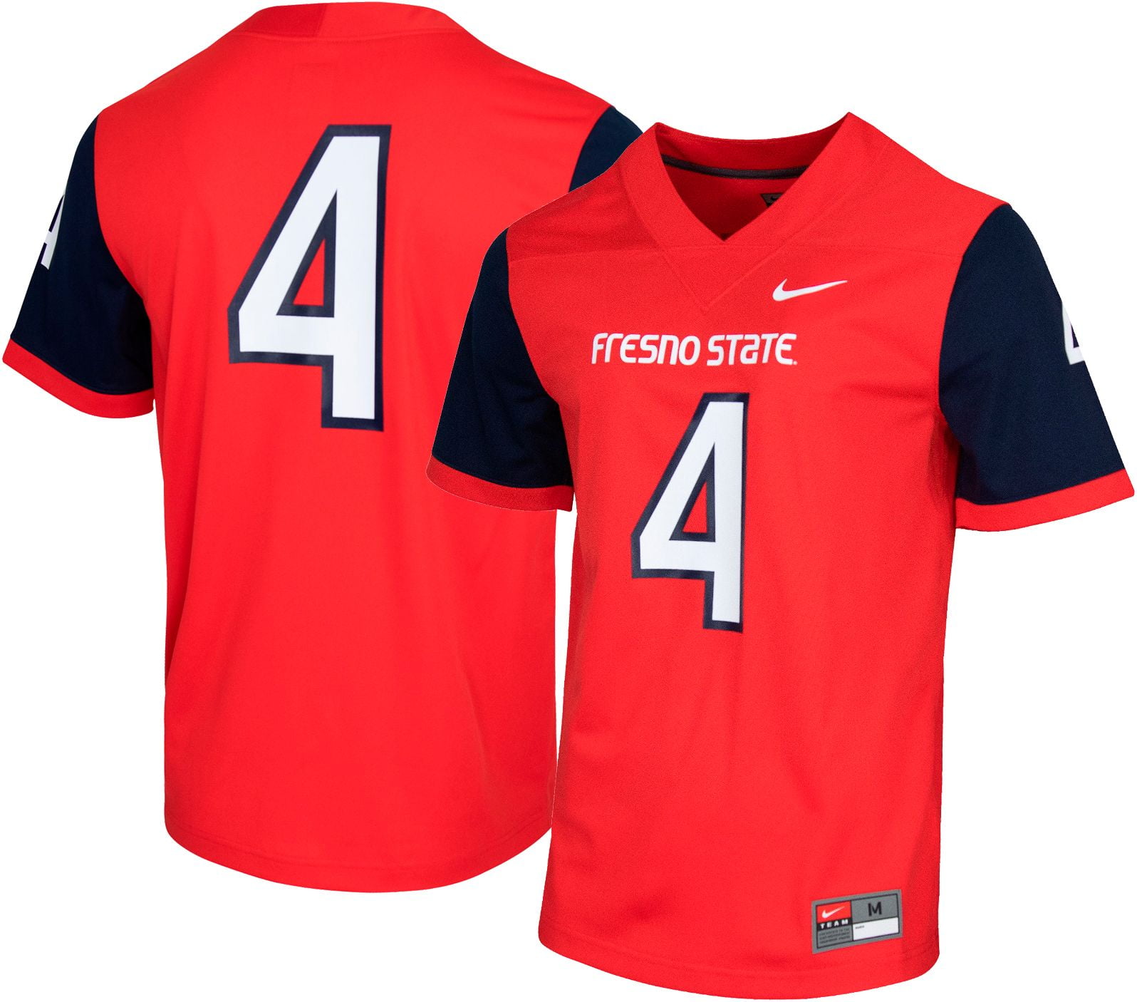 Nike Men's Fresno State Bulldogs 4 Cardinal DriFIT Game Football