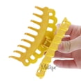 thumbnail image 3 of Motique Accessories 4 inch Scalloped Jaw Clip with Holes-Yellow, 3 of 5
