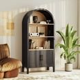 thumbnail image 5 of MIDOQIN 66.70" Tall Arched Bookshelf, 4 Tier Modern Arch Display Storage Bookcase Cabinet with Open Storage Shelf for Living Room, Office, 5 of 15