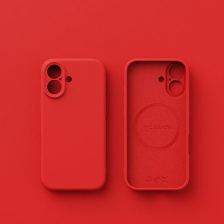 Slim Fit Designed for iPhone 17 Case, Luxury Ultra Thin and Slim Drop Protection Secure Grip Coated Non Slip Matte Surface Hard PC Compatible with Magsafe for iPhone 17, Red