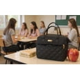 thumbnail image 6 of Jessica Simpson Women's Quilted Insulated Reusable Cooler Lunch Bag Crossbody Tote with 2 Food Containters for Work, Travel, Commute, Recreation, Beach and Picnic in Black, 6 of 10