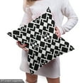 thumbnail image 4 of Ambesonne Abstract Fabric by the Yard Upholstery, Triangle Shapes Geometric, 2 Yards, Black White, 4 of 4