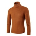 thumbnail image 3 of LIaqionyy Turtleneck Sweaters for Mens Slim Tops Cable Knitted Pullover Casual Fall Winter Warm Sweater, 3 of 4