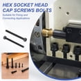 thumbnail image 5 of Uxcell Hex Socket Head Cap Screws Bolts, Carbon Steel Socket Drive Screws, Black Oxide Full Threads M3 x 35 mm 50, 5 of 7