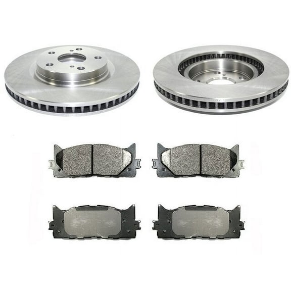 Front Brake Pad and Rotor Kit - Compatible with 2008 - 2018 Toyota Avalon 2009 2010 2011 2012 2013 2014 2015 2016 2017